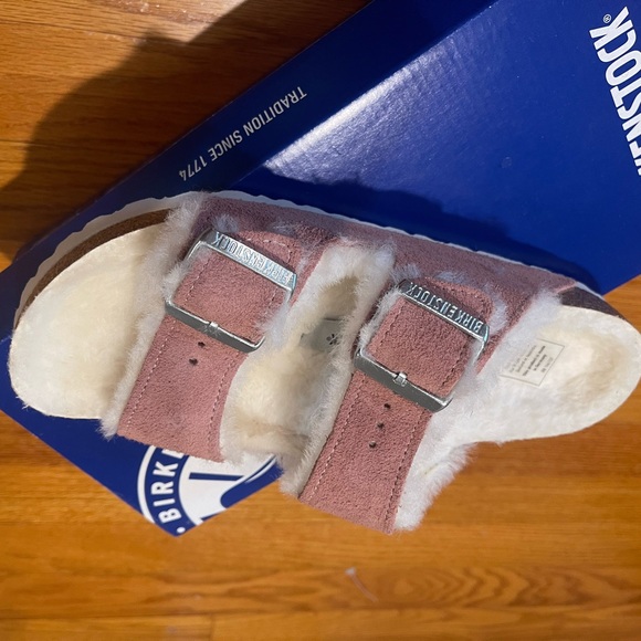 Birkenstock Arizona Shearling in pink clay - Picture 3 of 5